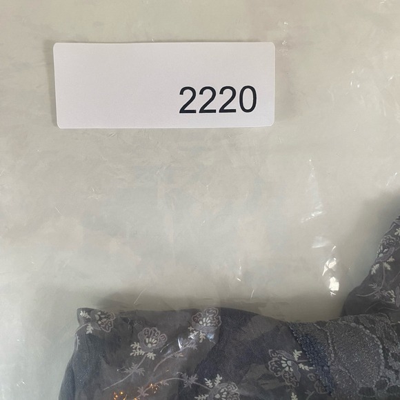 VTG Y2K American Eagle Silk Babydoll Cami Top Gray Lace Floral Fairy Grunge Sz 2 - Picture 10 of 10